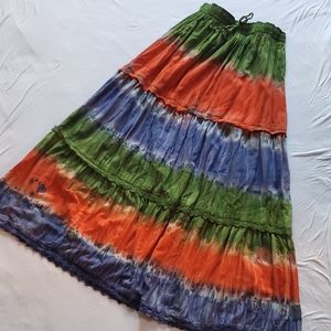 Tye dye maxi skirt